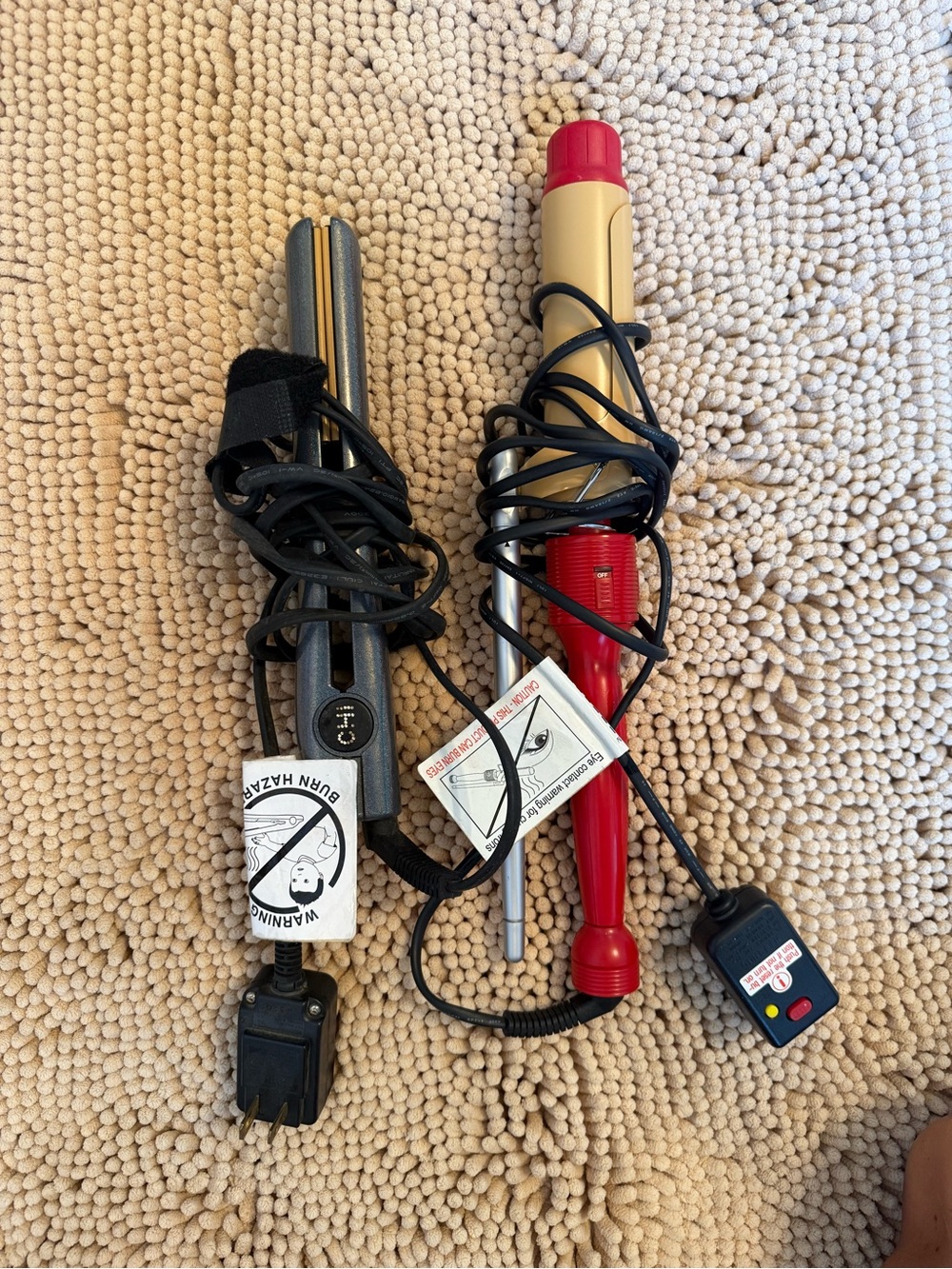 Lot of 2 Chi Hair Tools Marcel Curling Iron and Gold and Straightener
